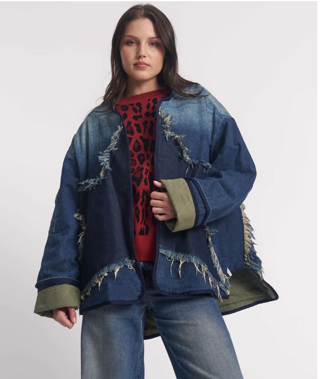 Star Denim Wadded Jacket-Dark Memphis Blue