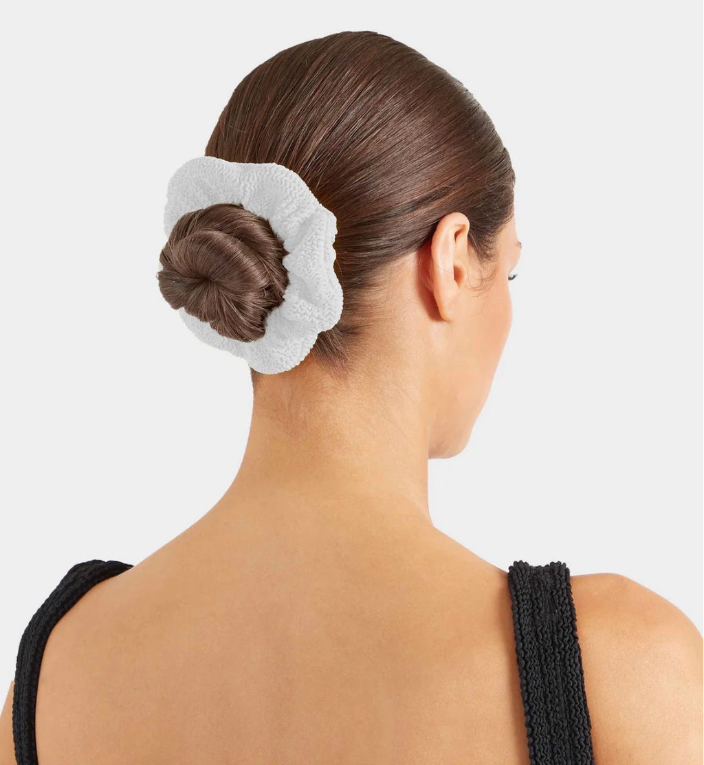 Scrunchie White Crinckle