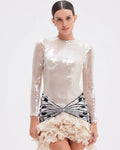 Sequin Long Sleeve Mini Dres
