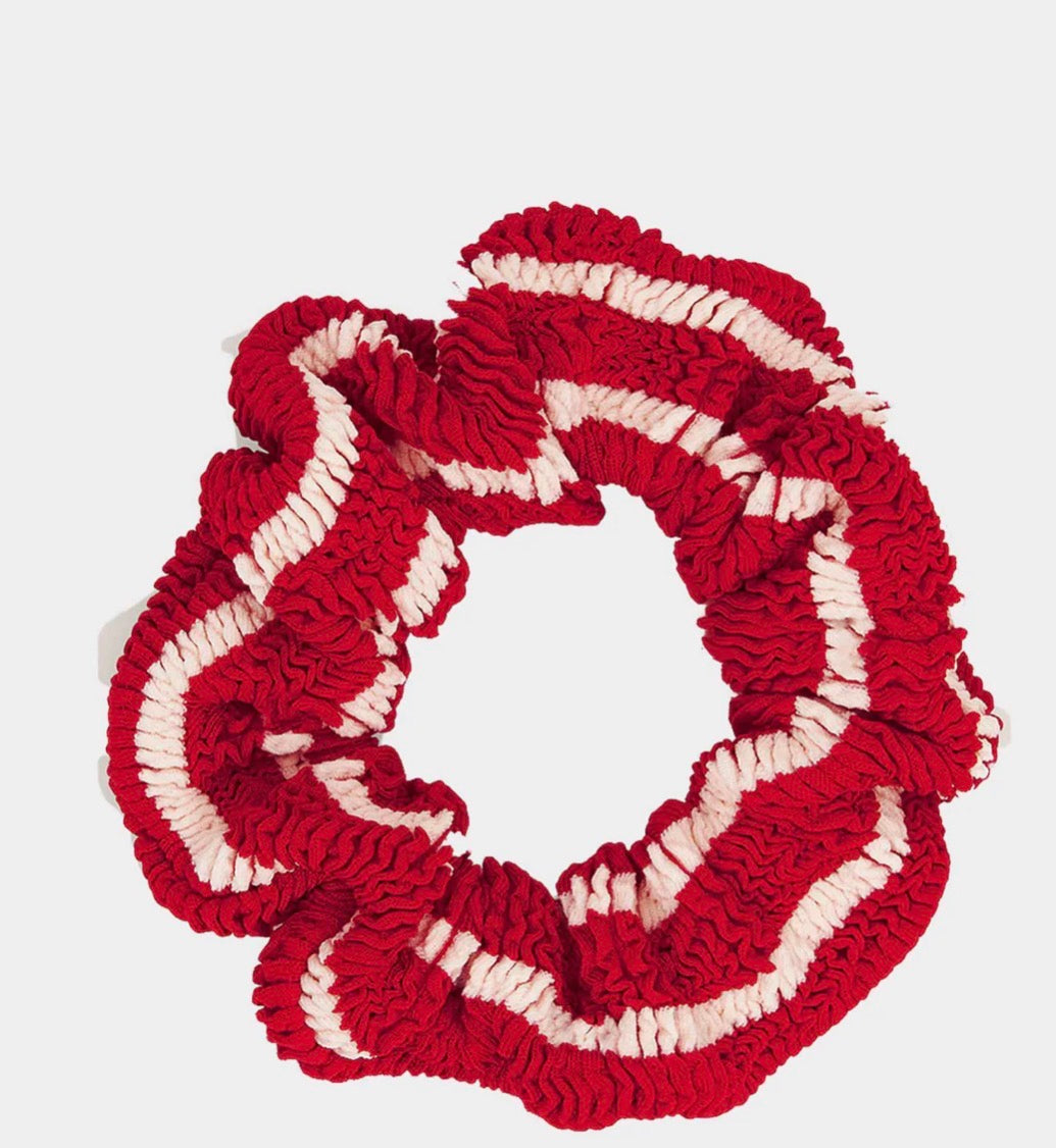 Scrunchie Red/white Crinkle