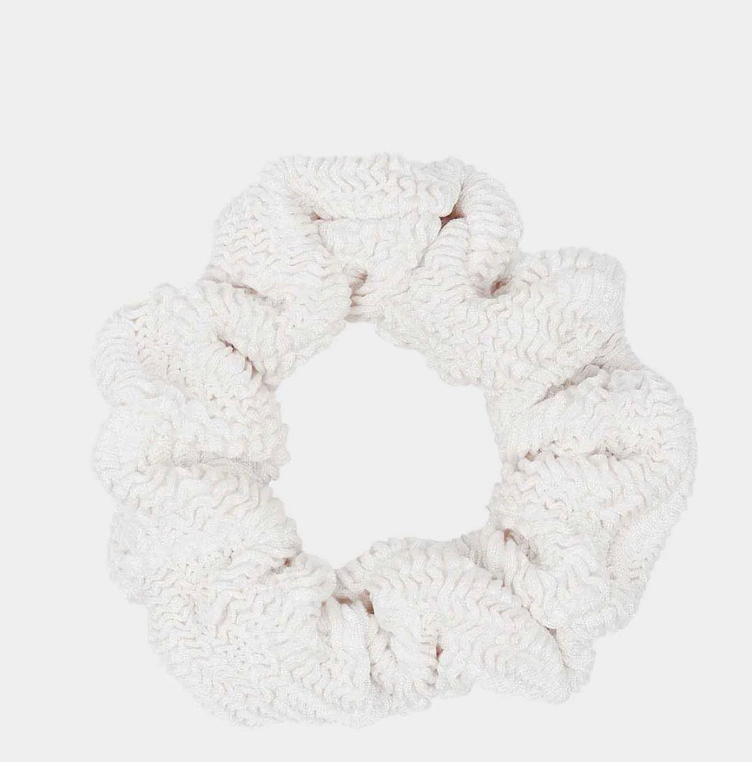 Scrunchie White Crinckle