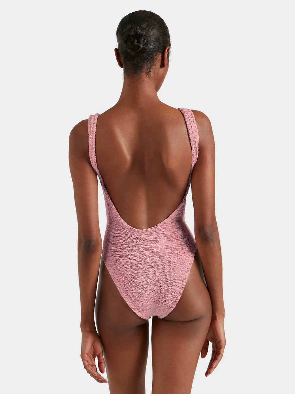 SQUARE NECK METALLIC DUSTY PINK