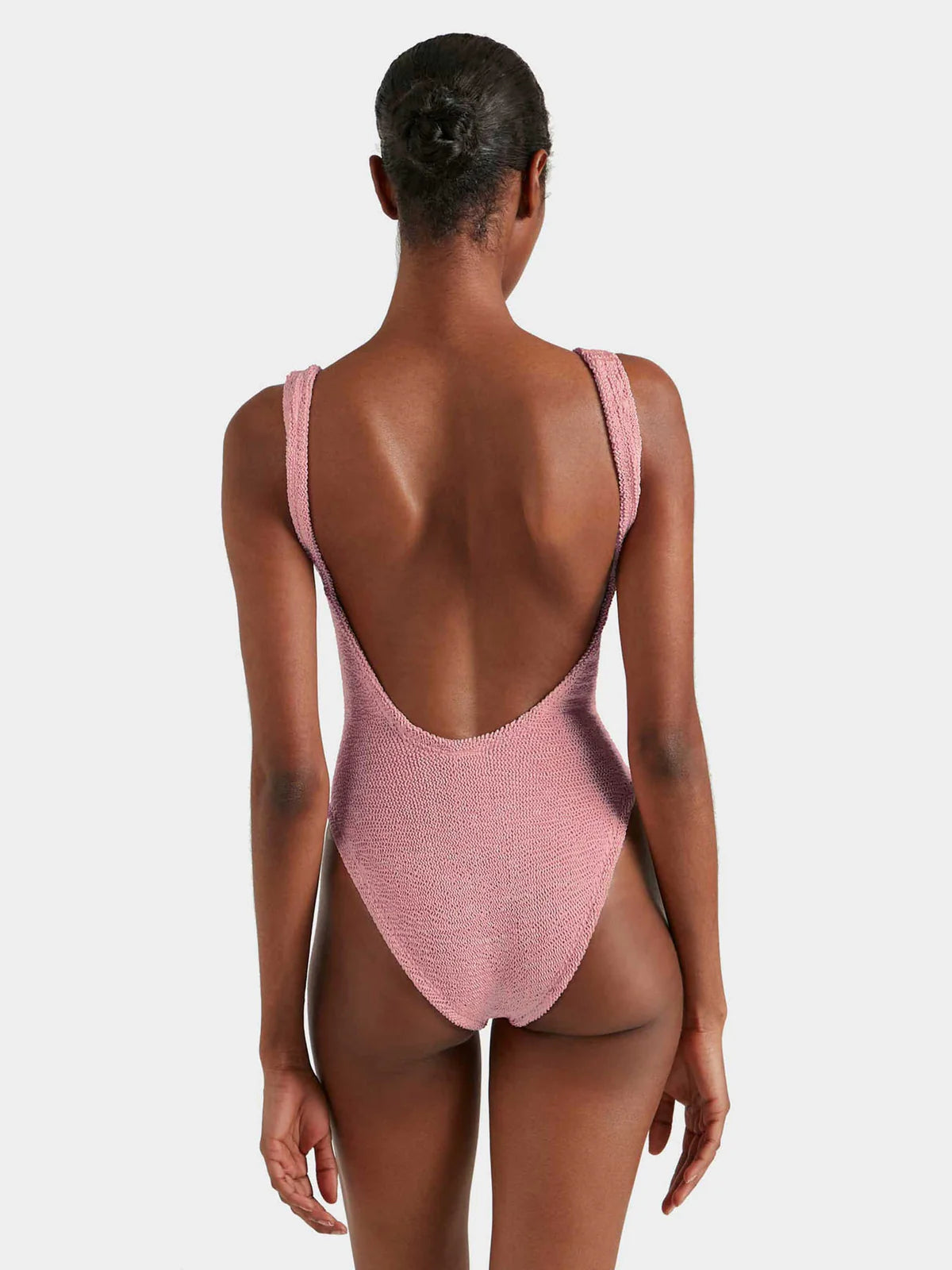 SQUARE NECK METALLIC DUSTY PINK