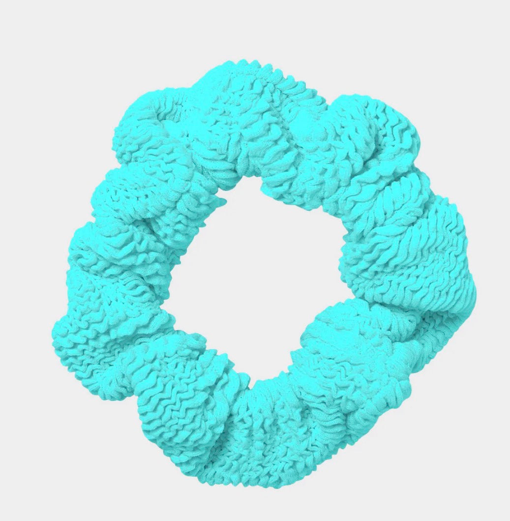 Scrunchie Aqua Crinkle
