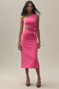 Flower Applique Midi Dress