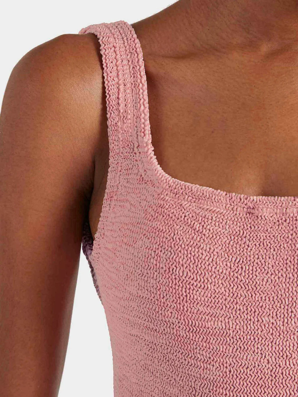 SQUARE NECK METALLIC DUSTY PINK
