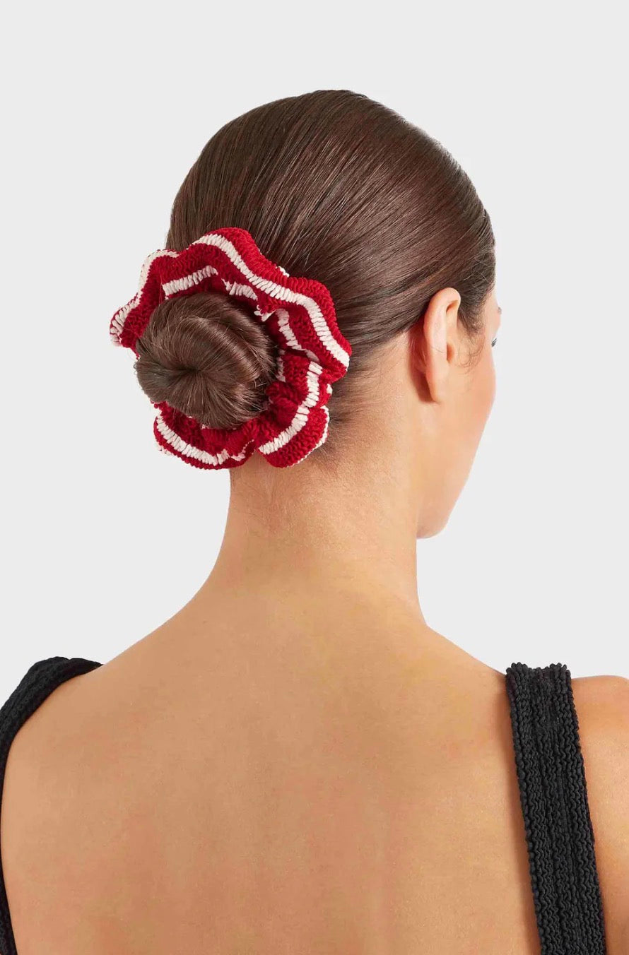 Scrunchie Red/white Crinkle