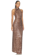 Brown Sequin Dress