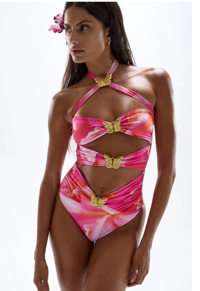 Diamond Butterfly Wildflower Swimsuit