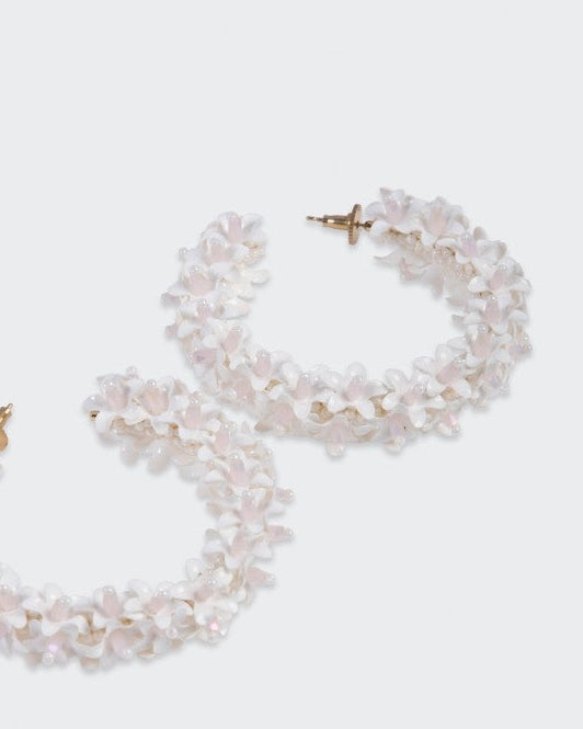 Flower Hoops Earrings