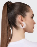 FLOWER HOOPS EARRINGS