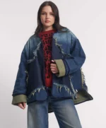 STAR DENIM WADDED JACKET-DARK MEMPHIS BLUE