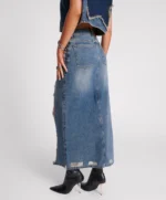 MEMPHIS HIGH WAIST SHREDDED MAXI SKIRT- MEMPHIS - Image 4