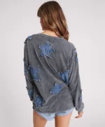 DENIM STAR BOYFRIEND LONGSLEEVE TEE - Image 4