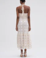 NATURAL CROCHET MIDI DRESS - Image 4