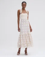 NATURAL CROCHET MIDI DRESS - Image 5