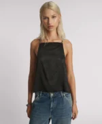 HEAVEN CHAIN SATIN BACKLESS TOP