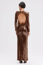 SEQUIN LONG SLEEVE GOWN - Image 3