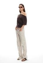 ALBAMA JEANS ALMOND PLAID - Image 2