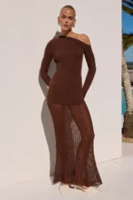 GRETA ONE SHOULDER KNIT MAXI DRESS