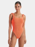 SQUARE NECK ORANGE SWIM